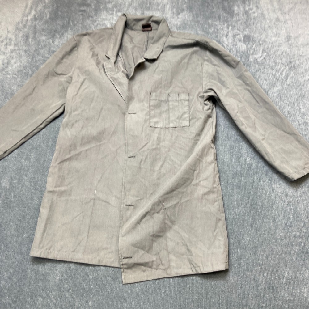 Dickies Jacket Mens Medium Gray Camp Collar Everyday Wear Trendy Single Breasted